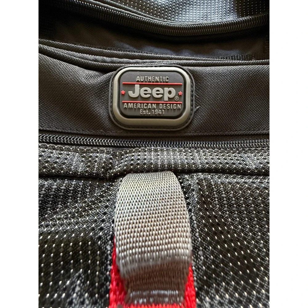 Jeep Duffel Bag Unisex Large Black Excellent Travel‎ Gym Luggage Mesh Pockets